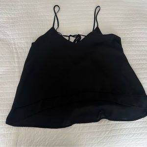 bp Black Layered Tie Back Cami